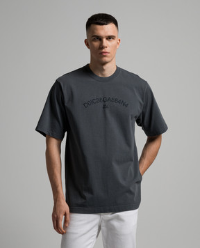 Dolce&Gabbana Gray t-shirt with logo G8PN9TG7M3K