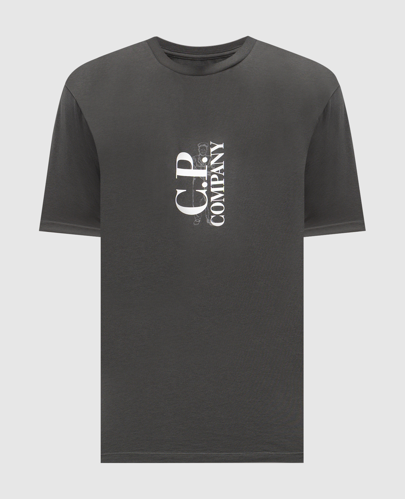 Green t-shirt with logo print C.P. Company