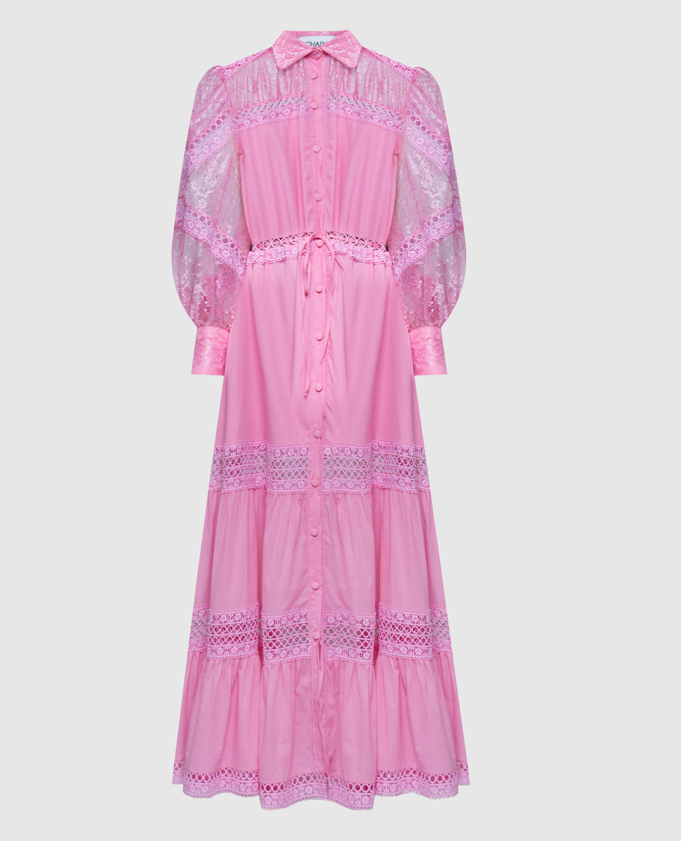 

Lucil Pink Lace Shirt Dress Charo Ruiz