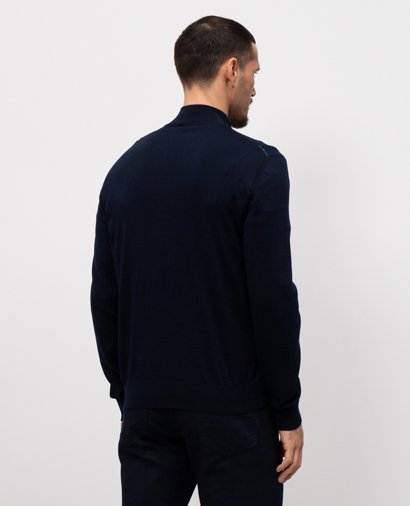 

Blue patterned silk cardigan Stefano Ricci