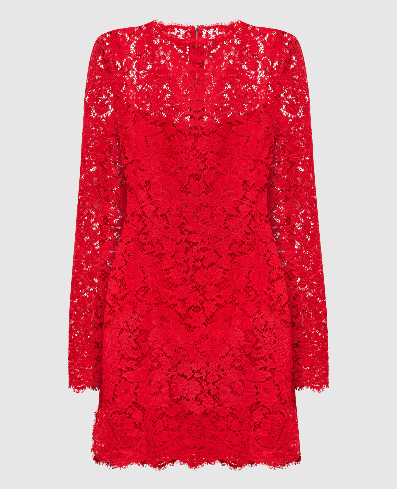 Red lace mini sheath dress Dolce&Gabbana