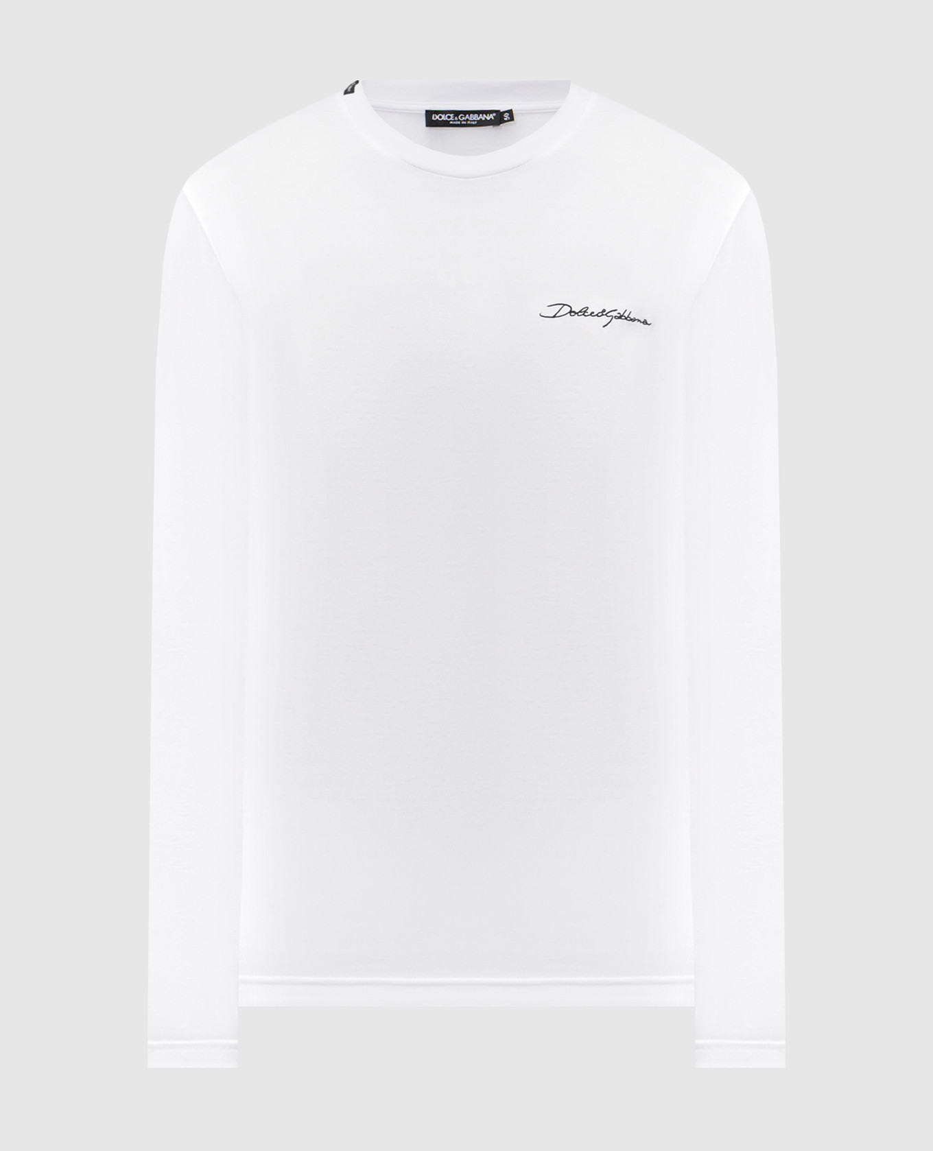

White longsleeve with logo embroidery Dolce&Gabbana