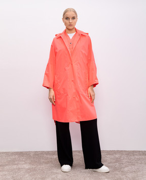 Yves Salomon Army Pink double-layered raincoat 25EFC02611K35W