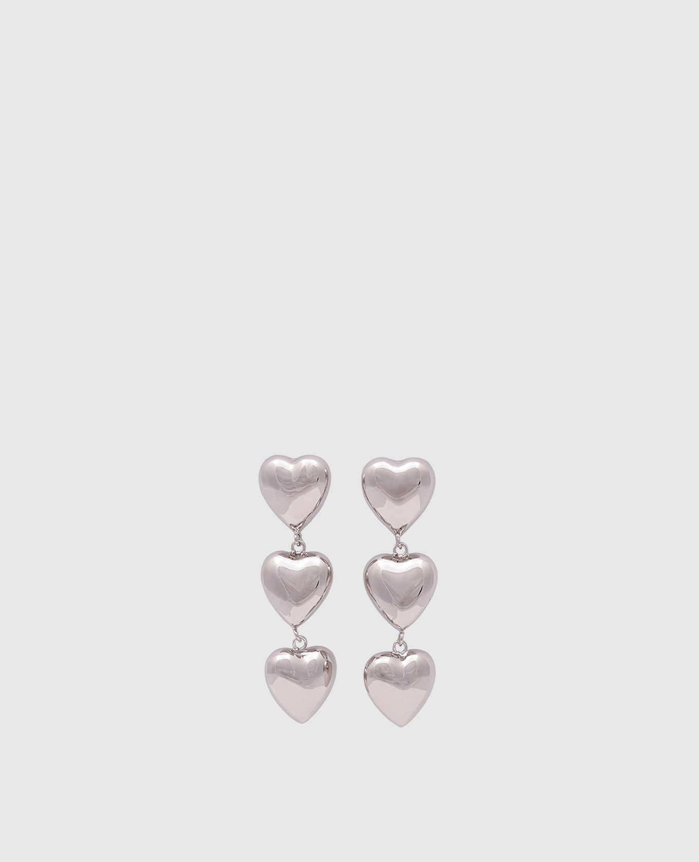 

Silver earrings in the form of hearts Reco