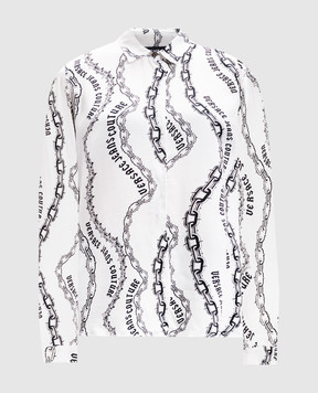 Versace Jeans Couture White shirt in Chain Couture print 77HAL201NS526
