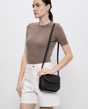Jil Sander Black leather cross-body bag with logo J07WG0091P5372