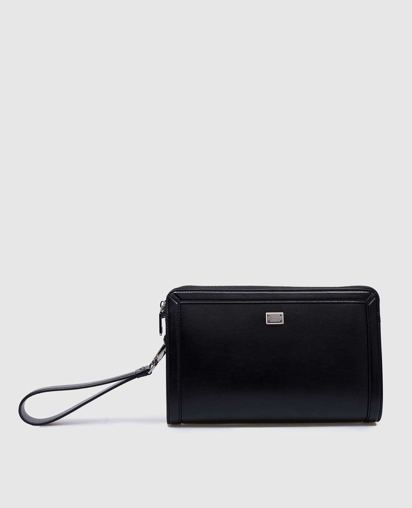 

Black leather clutch with metal logo Dolce&Gabbana