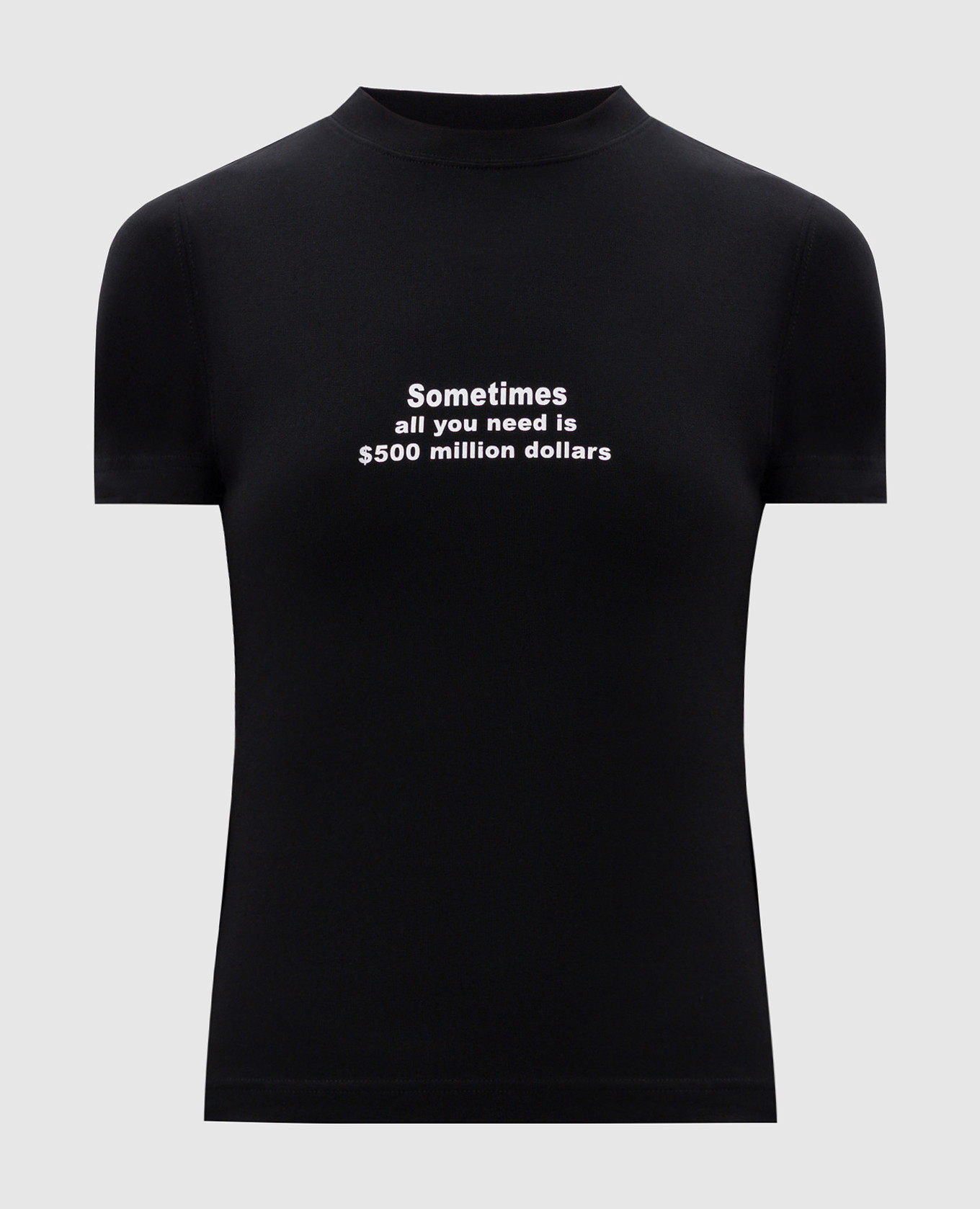 Black t-shirt with an inscription vetements