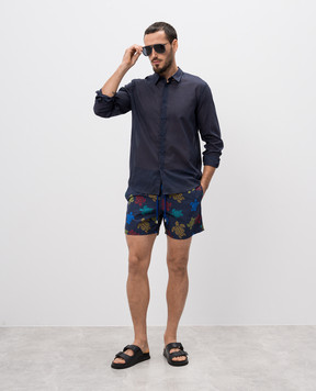 Vilebrequin Blue Carapaces printed swim shorts MOOBB936