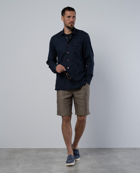 Kiton Blue shirt made of wool UMCBUBAK0627C