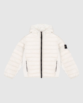 Stone Island Children's blue quilted down jacket with logo patch K1S164100011S002468