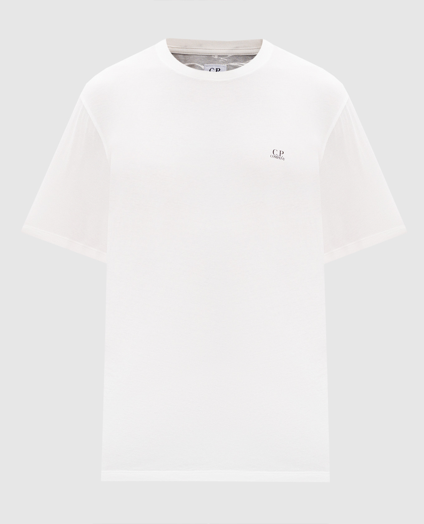 

White T-shirt with Goggle brand print C.P. Company