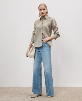 SLVRLAKE Blue high-rise EVA jeans with a distressed effect EVAJ707SHDTF