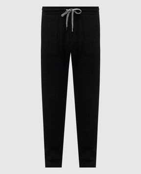 Brunello Cucinelli Black cashmere joggers M22704849G