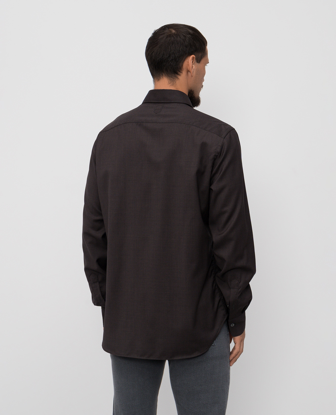 

Brown wool shirt Canali