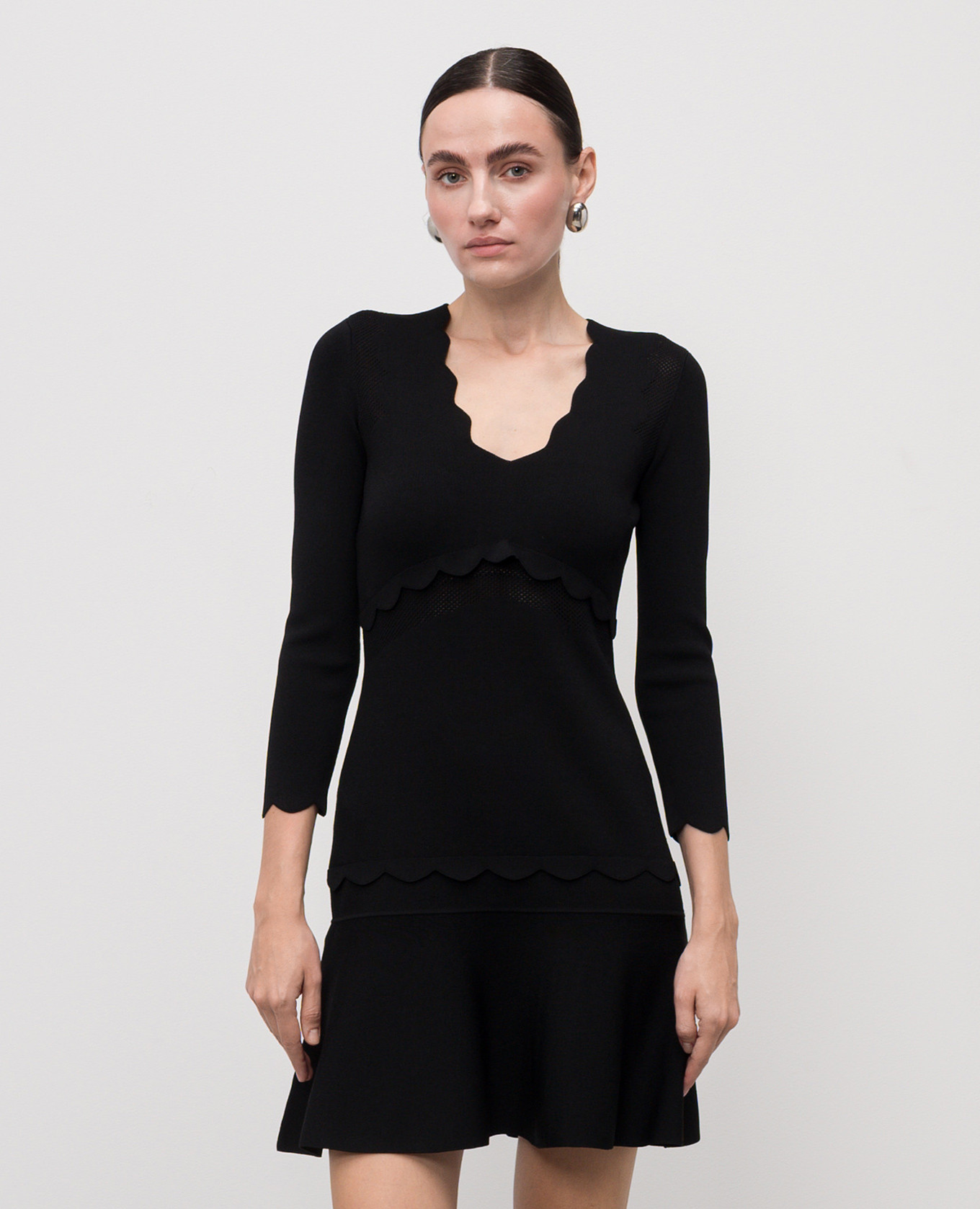 

Black mini dress with logo Twinset