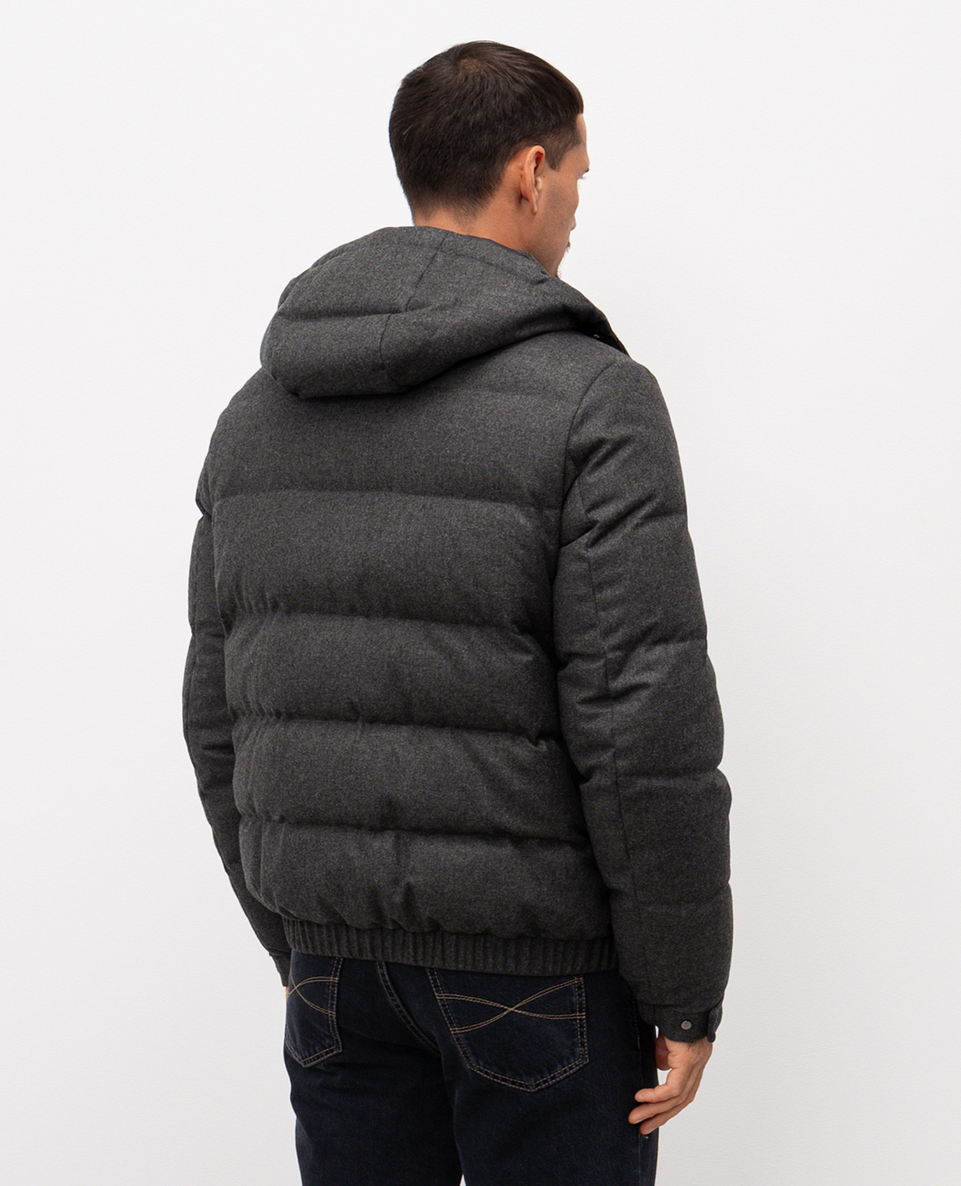 

Gray wool and cashmere down jacket Stefano Ricci, Grey