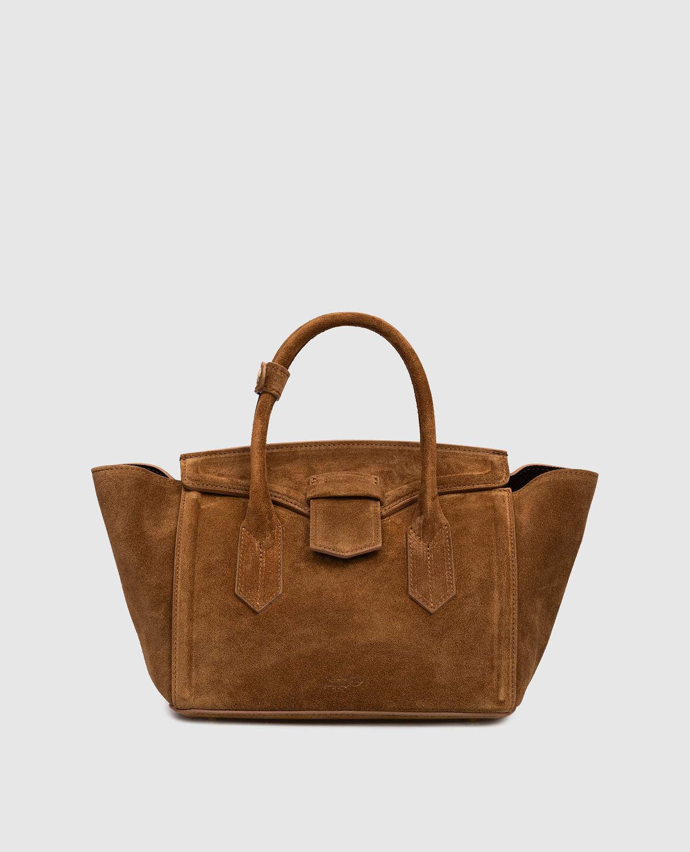 

Brown suede tote bag with logo Babe Pay Pls