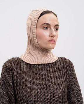 Allude Beige cashmere hood 25511223