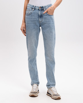 Brunello Cucinelli Blue jeans with a worn effect M0H72P5797