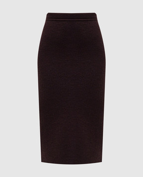 Tom Ford Brown skirt with cashmere GCK247YAX930