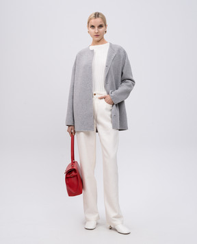 Lou Lou Studio White ELSA sweater with silk ELSA