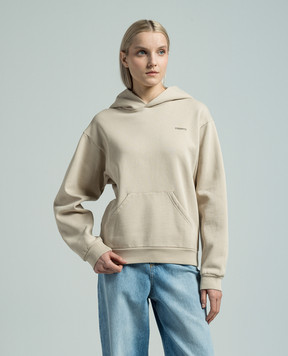 Coperni Beige logo print hoodie COPJS15BIS523