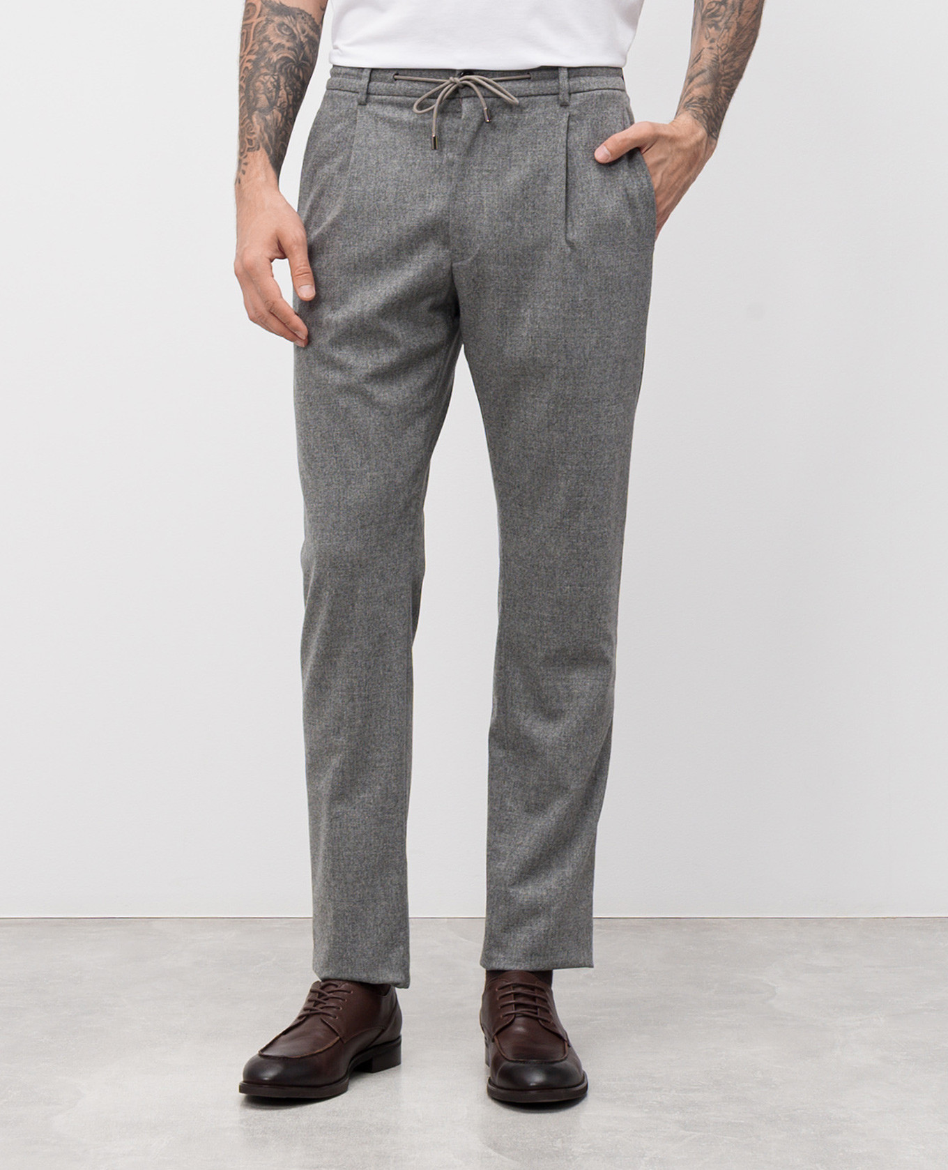 

Anton grey wool and cashmere trousers MooRER