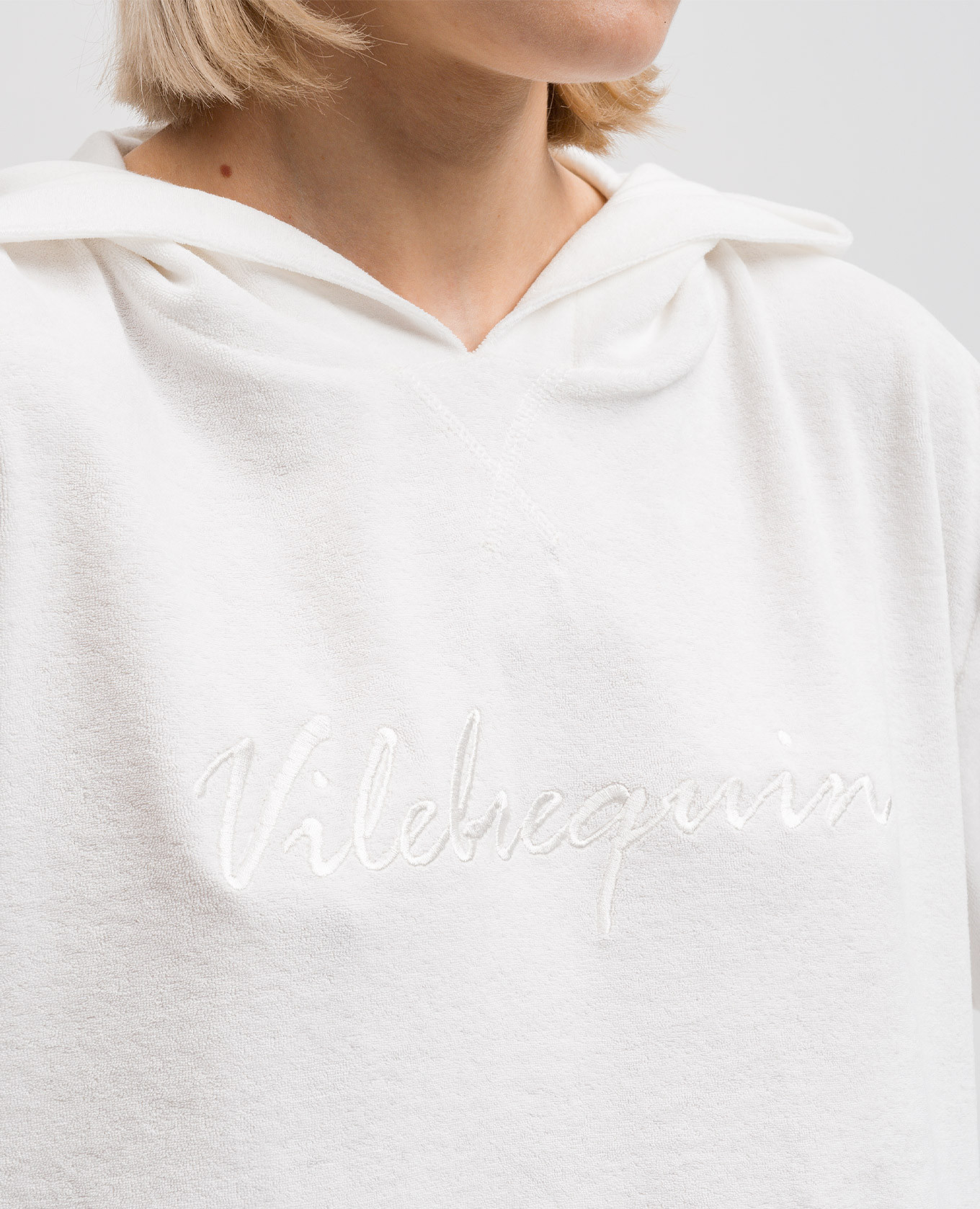 

White hoodie with logo embroidery Vilebrequin