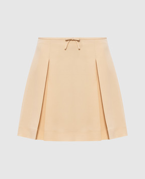 Valentino Beige wool and silk mini skirt 6B0RADF51CF