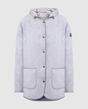 Moncler Gray wool and cashmere jacket with vest K20931A000525980N