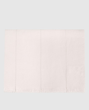 Peserico Beige wool scarf with monil chain S31530C0CC662