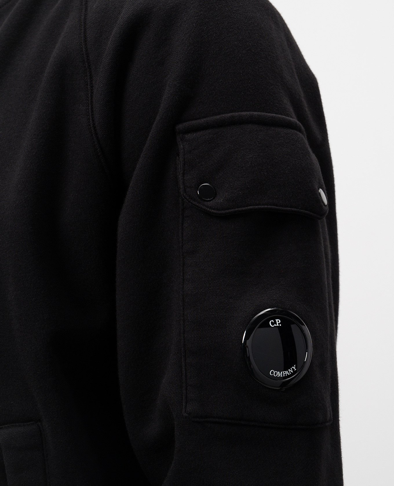 

Black sports jacket with logo patch C.P. Company