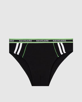 RiminiVeste Navigare children's black briefs with inscription B21184ZJ