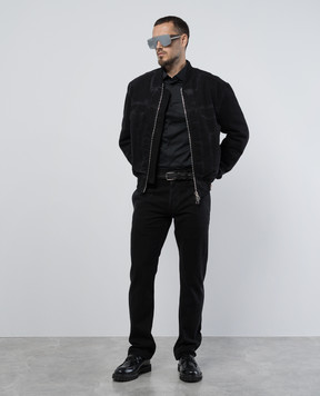 Alexander McQueen Black jeans with logo patch 794090QTABK