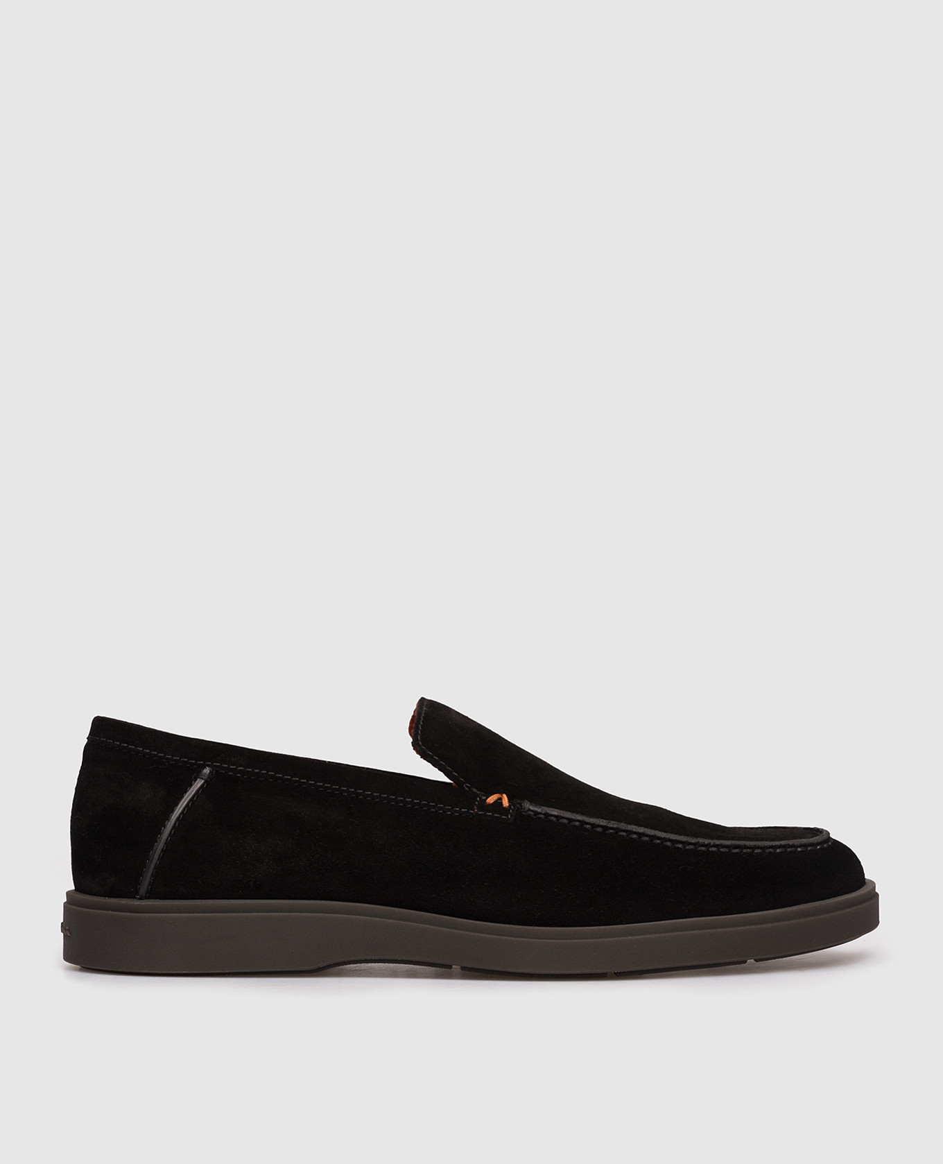 

Black suede loafers Santoni