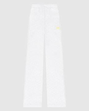 Off-White White pants with Off logo pattern 2CA196T25FAB001