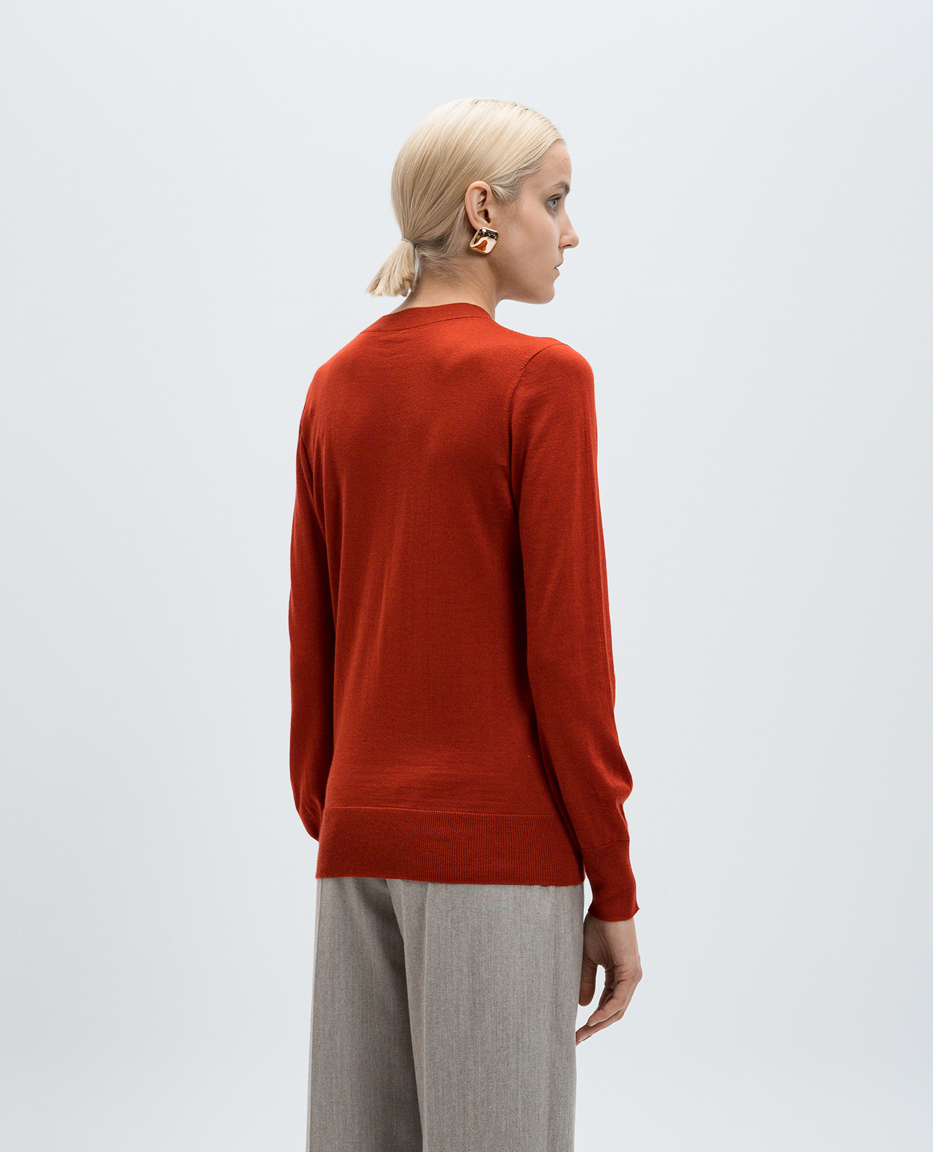 Red jumper made of cashmere and silk Agnona 4