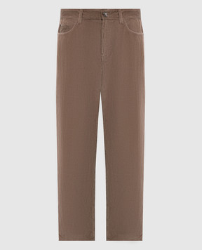 MooRER ELIANA beige corduroy pants ELIANAIV