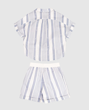 Givenchy Children's white striped linen suit H3083612+