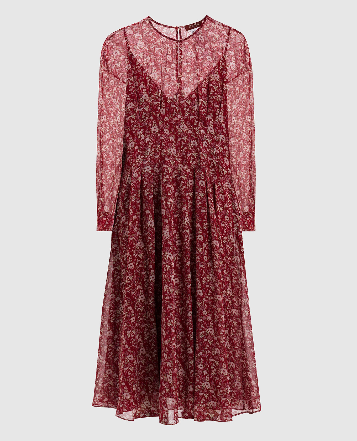 

CARIDDI burgundy dress with floral print Max Mara