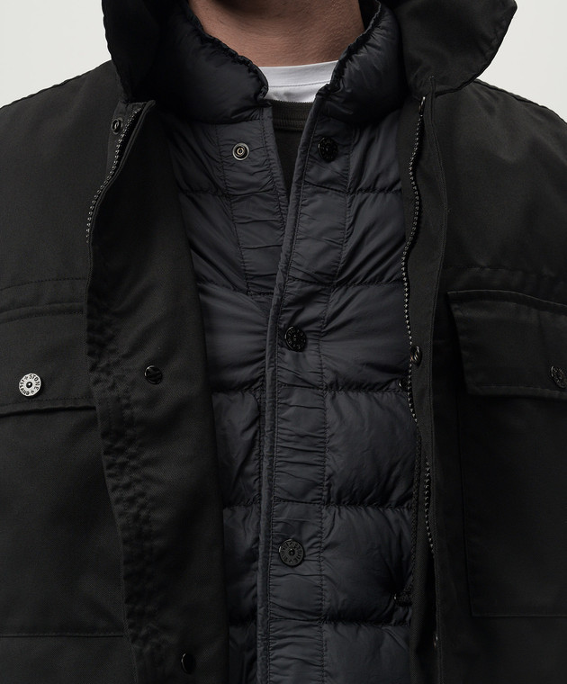 Stone Island - Black jacket with removable down lining