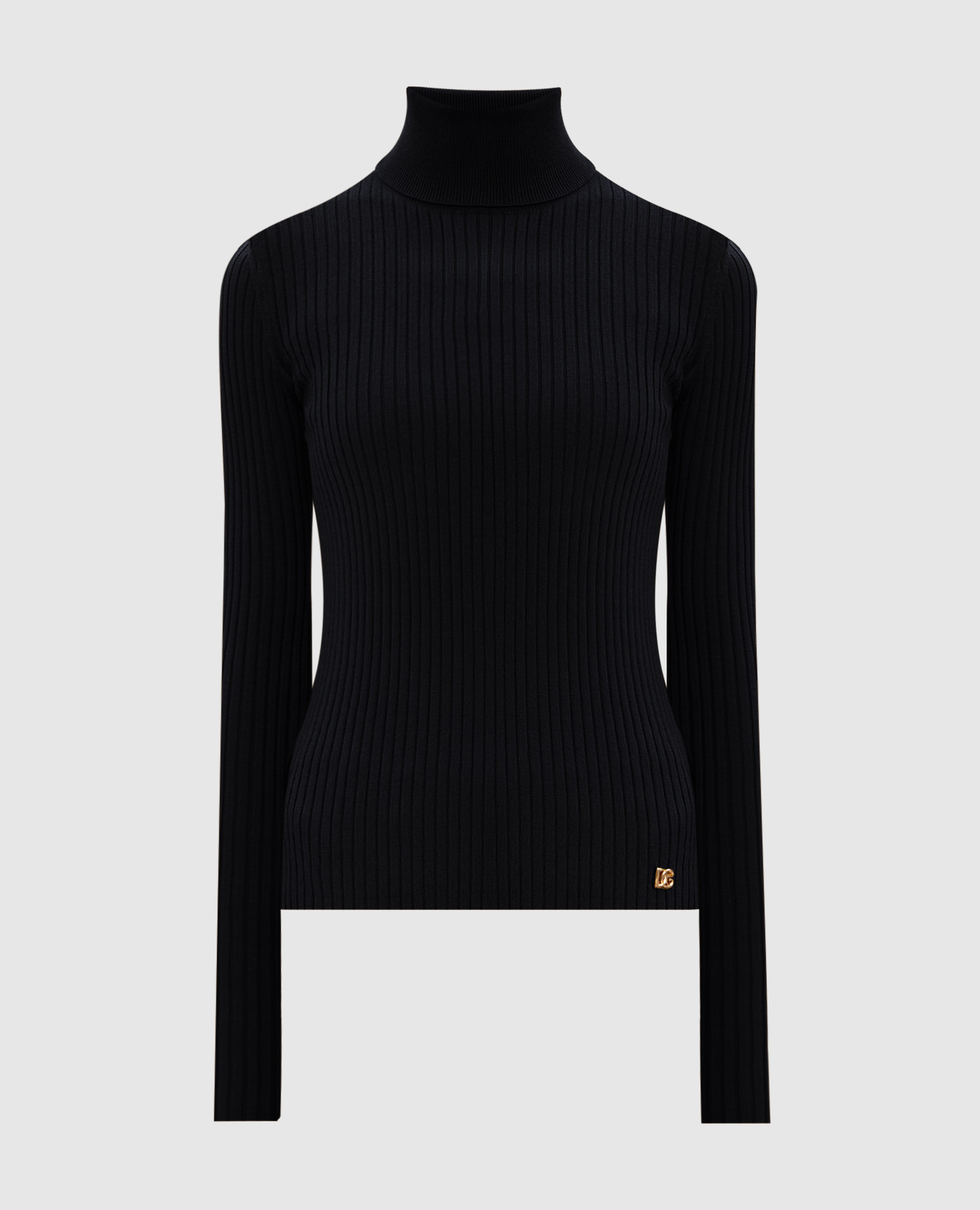 Black ribbed turtleneck with wool Dolce&Gabbana