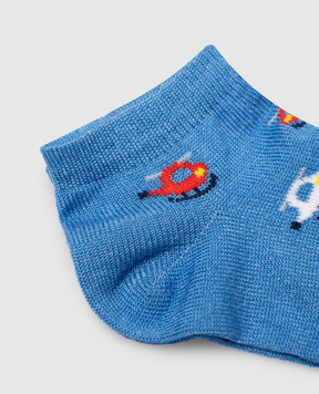 RiminiVeste Children's blue Mafer socks in a pattern BMC8171