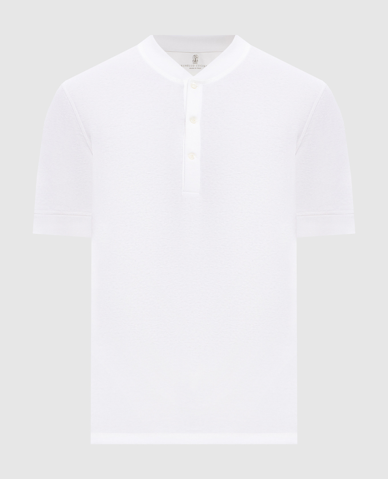 

White T-shirt with silk Brunello Cucinelli