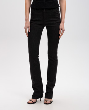 Tom Ford Black jeans with leather inserts PA1540