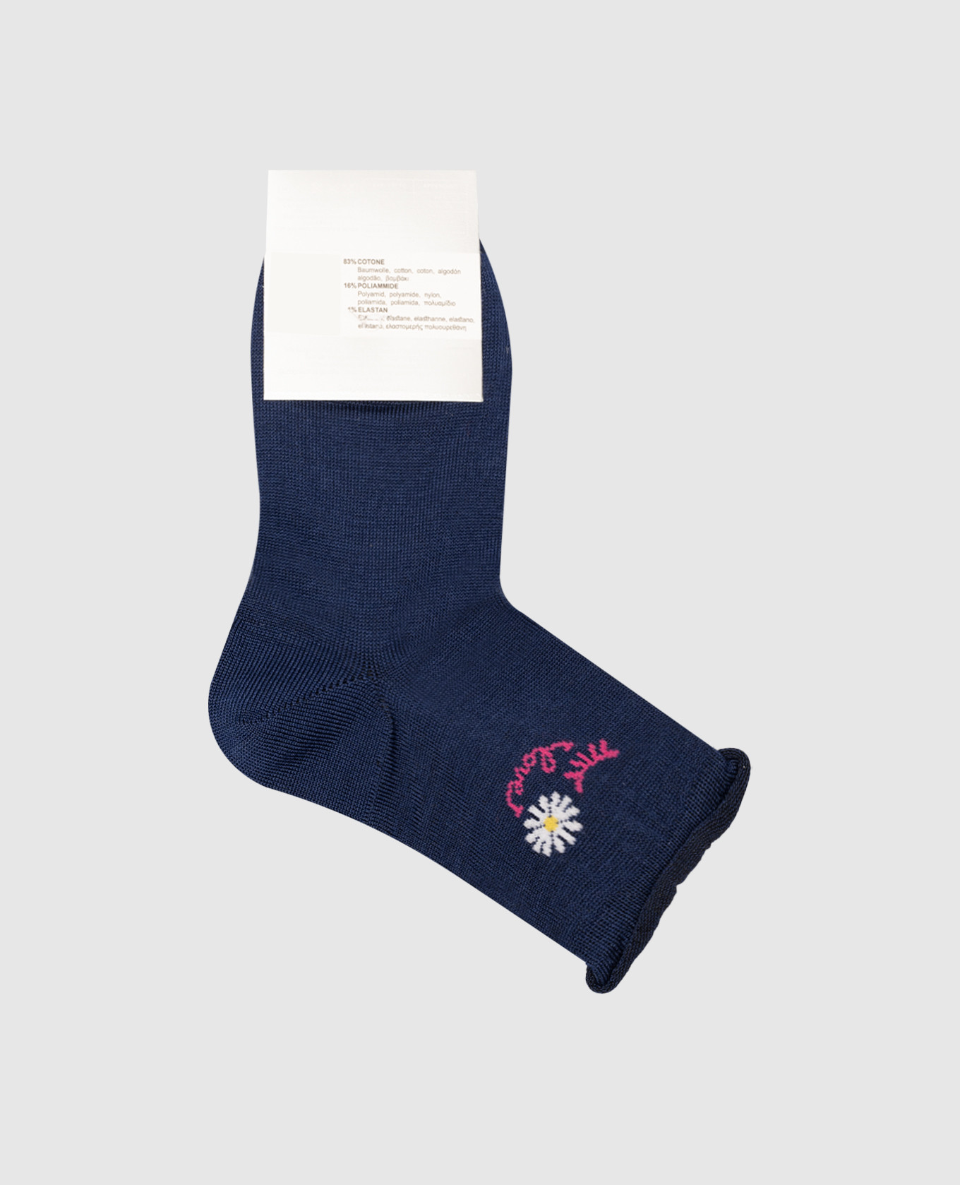

Children's blue socks Ciocca with a pattern in the form of a flower RiminiVeste