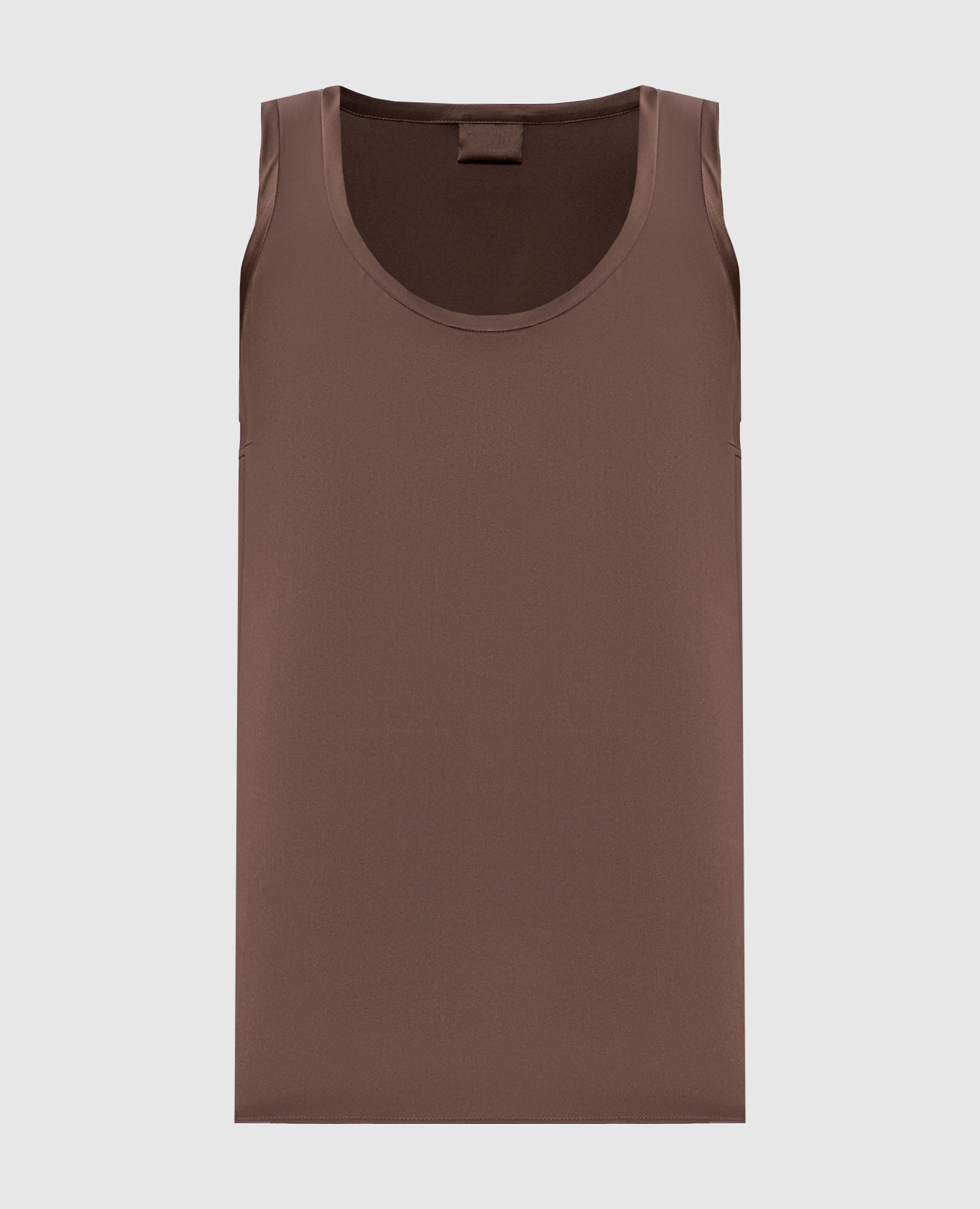 Brown silk top Brunello Cucinelli