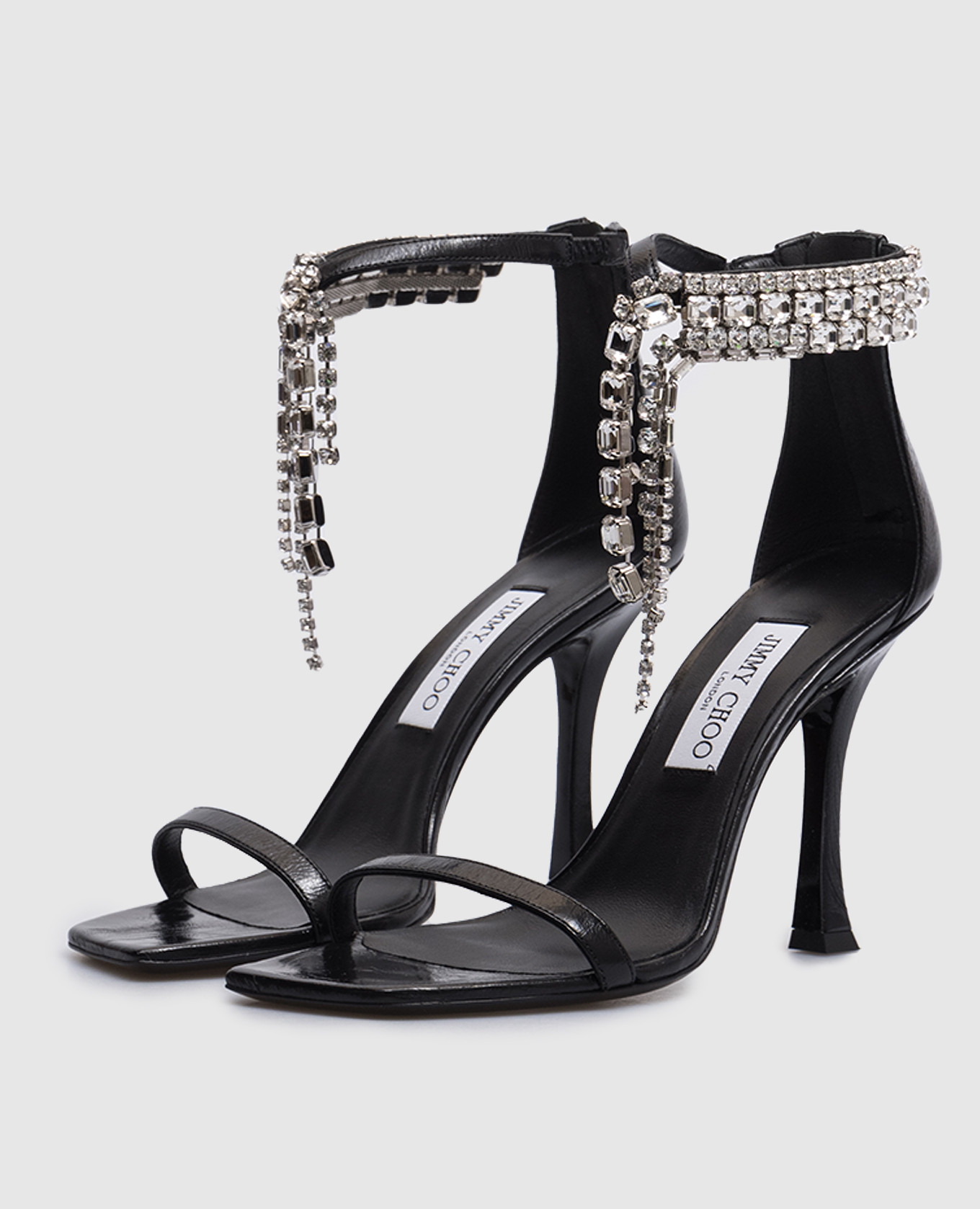 

Verity 100 patent leather sandals in black Jimmy Choo