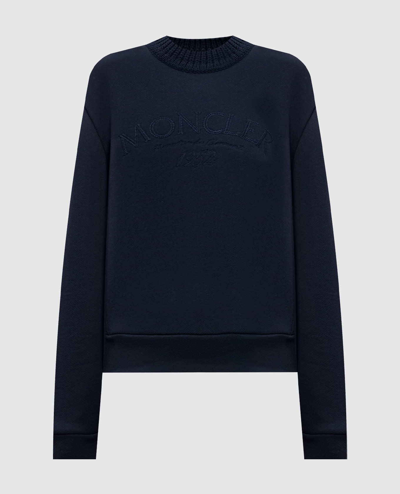 Blue sweatshirt with logo embroidery Moncler